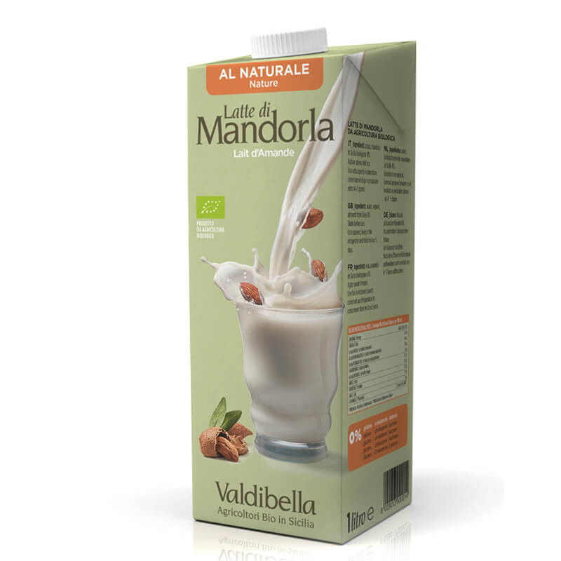 Latte di Mandorla bio al naturale 1 lt. - Valdibella